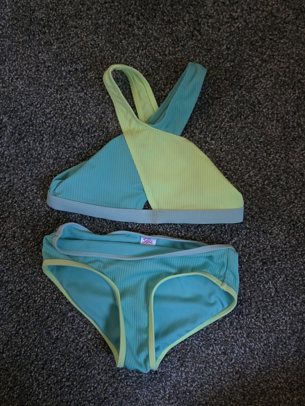 Justice Girls Cross Strap Bikini Swimsuit